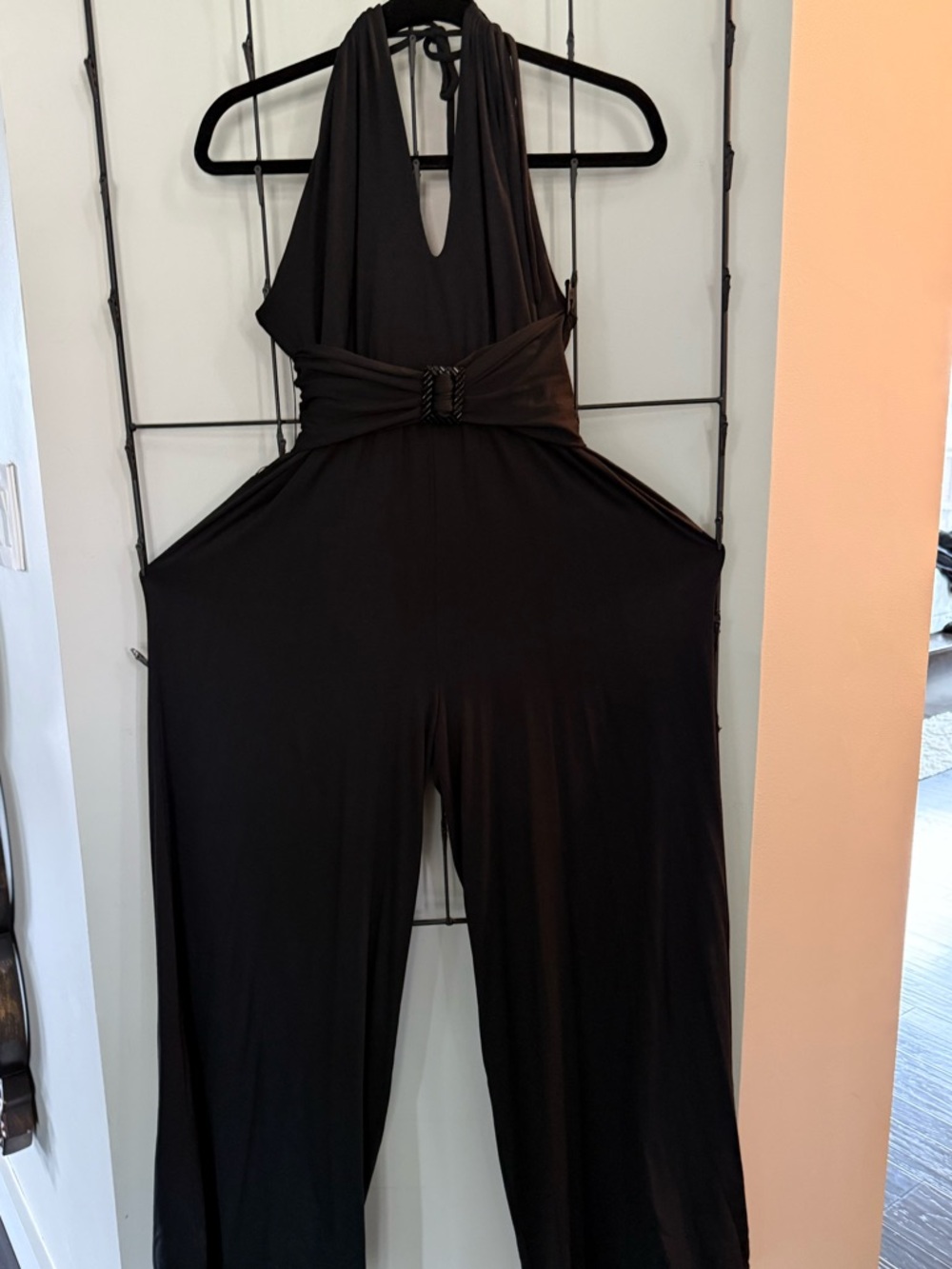 Black Halter Wide-Leg Jumpsuit